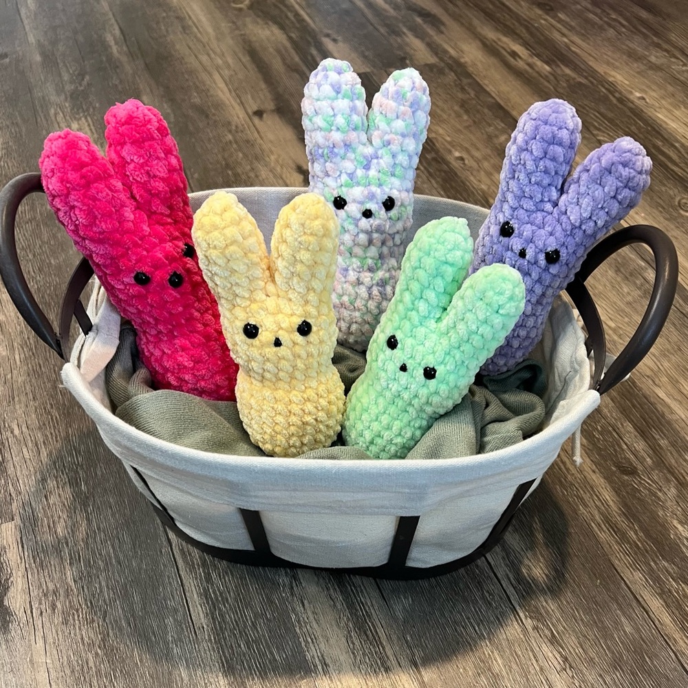 Hand Crafted Plush Bunny Toy in Lavender